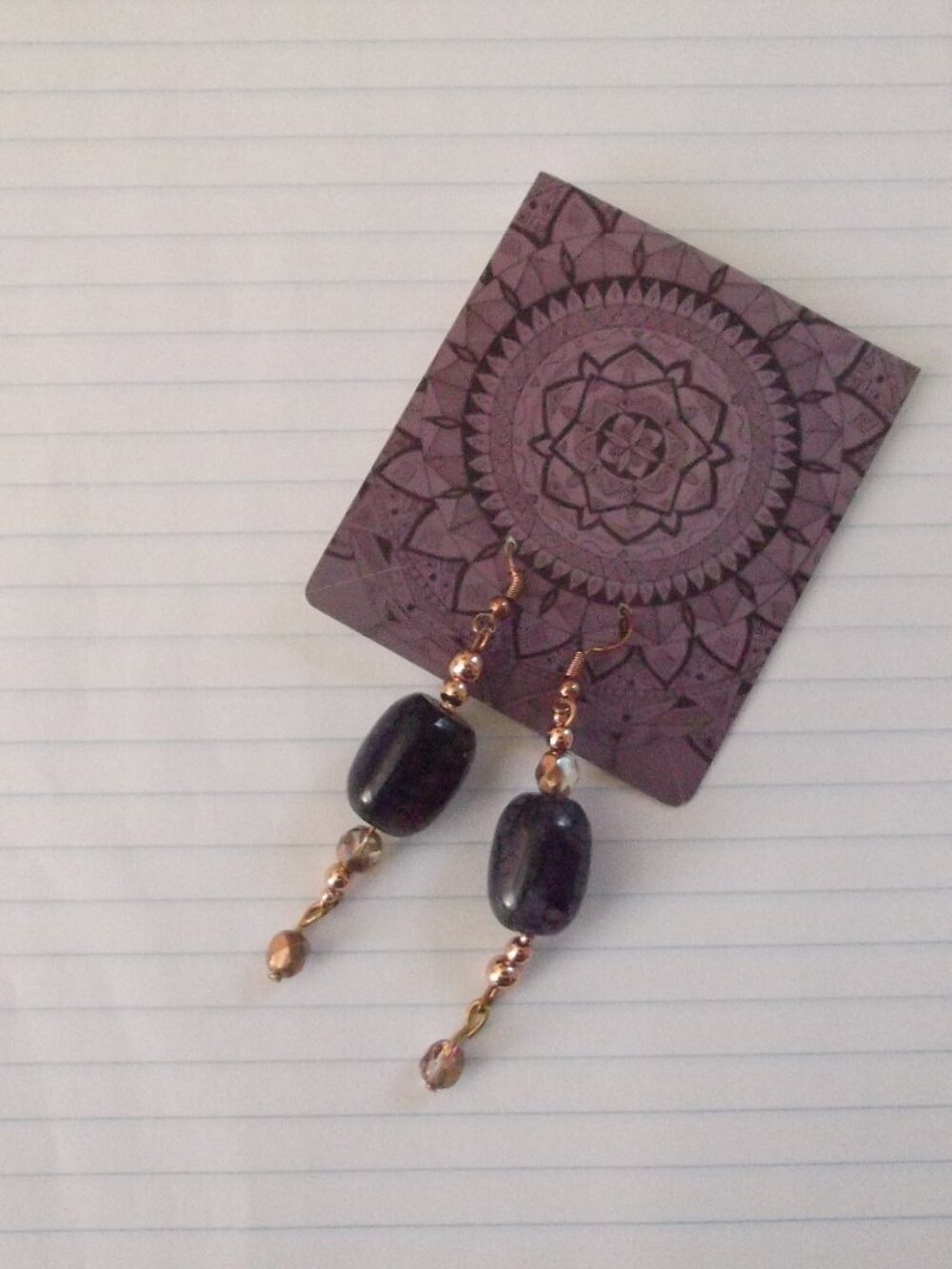amethyst drop earrings